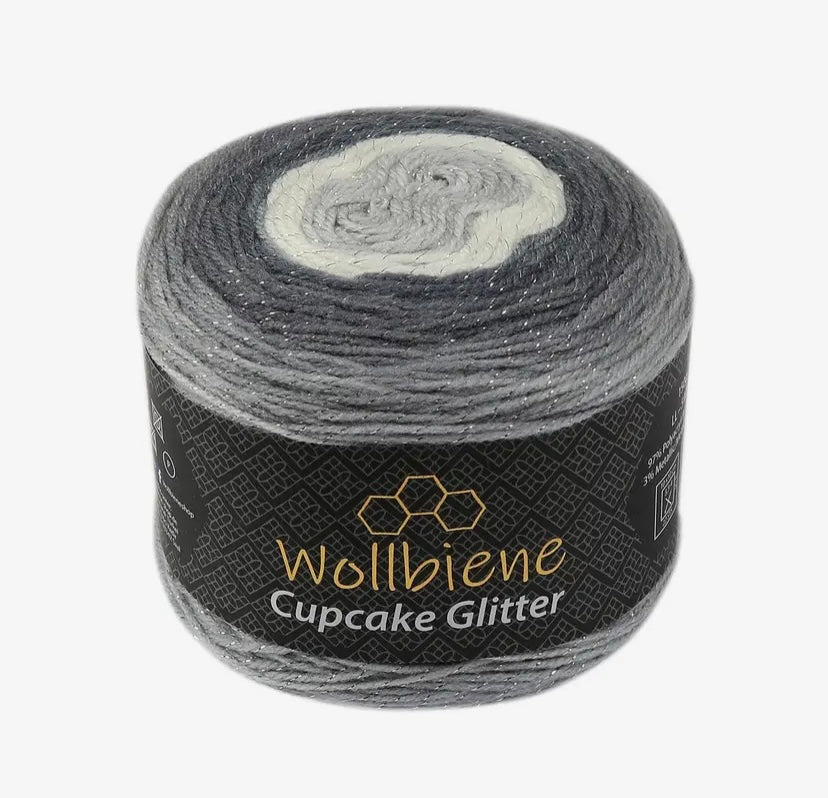 Cupcake Glitter Wollbiene