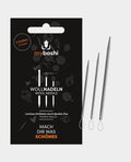 Agujas de lana aluminio, juego de 3 tamaños